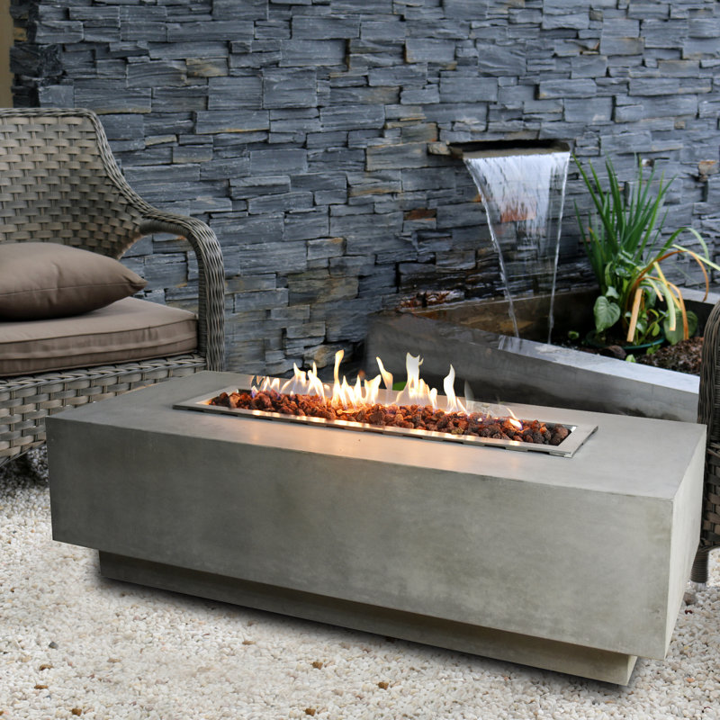 Elementi Granville Concrete Gas Fire Pit Table & Reviews Wayfair